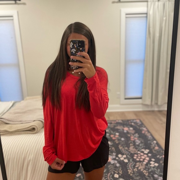 Athleta Tops - Athleta Red Women's Sweatshirt